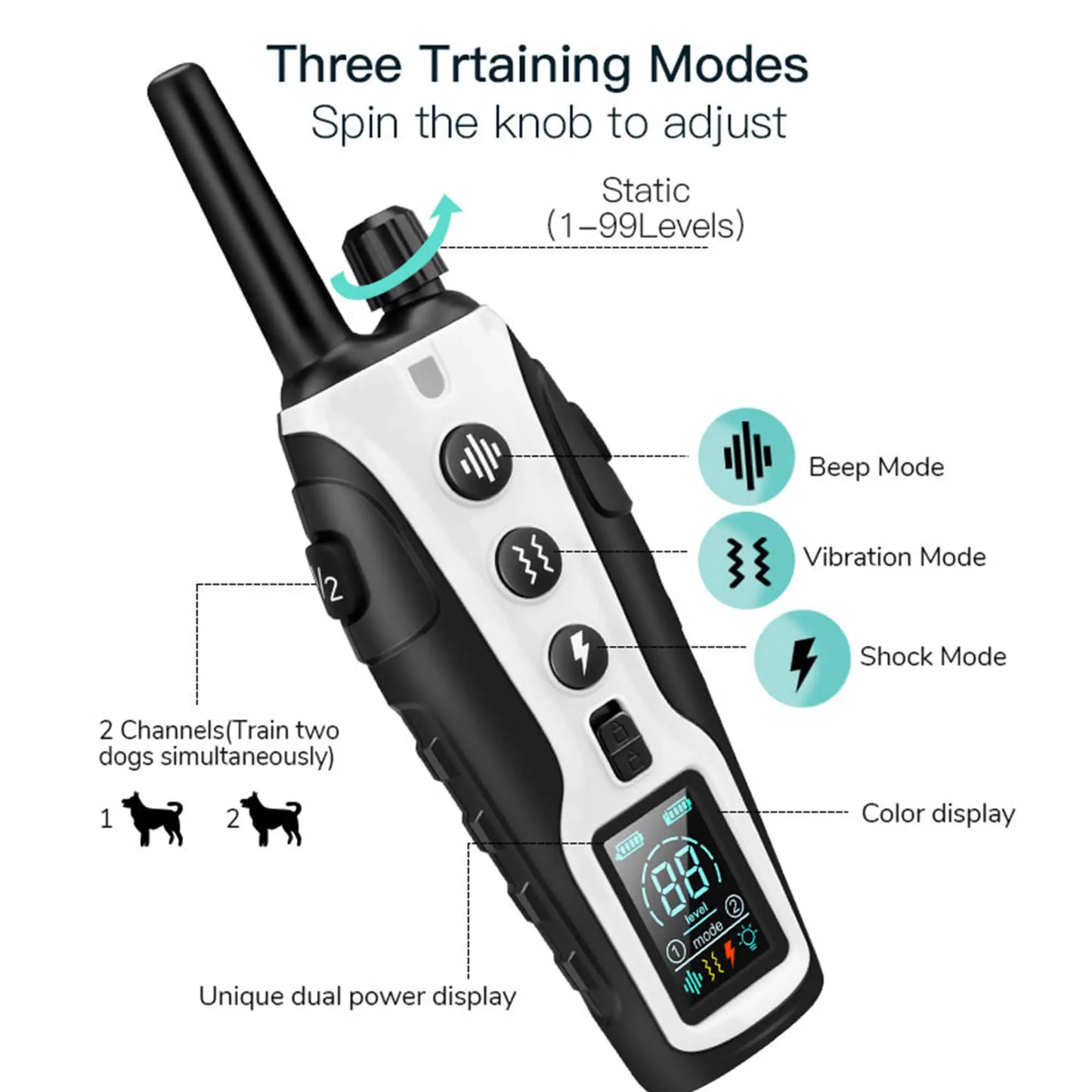HushPup - Dog Training Collar - 3280 Fee w/ Remote