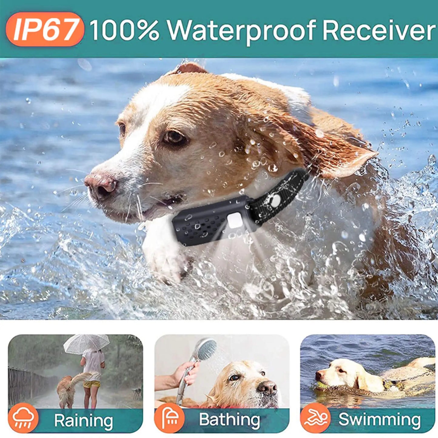 HushPup - Dog Training Collar - 3280 Fee w/ Remote