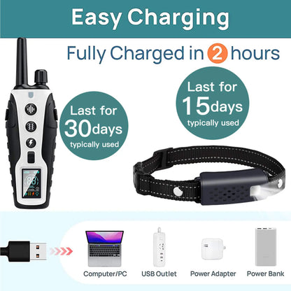 HushPup - Dog Training Collar - 3280 Fee w/ Remote